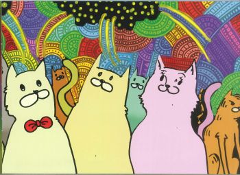 Ilustração do livro Condomínio dos Gatos, de Daniela Zanetti