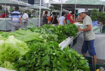 Feira de produtos orgânicos na Enseada do Suá