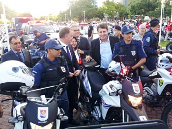 Entrega das novas motos para a Guarda Civil Municipal