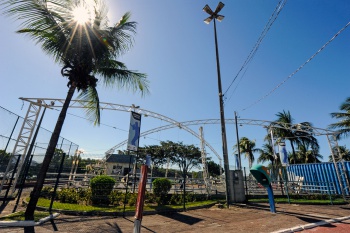 Estrutura para cobertura da academia popular de São Pedro