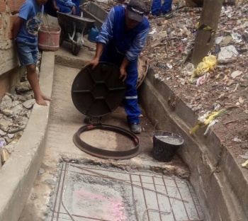 Reparo em rede de drenagem em São Benedito
