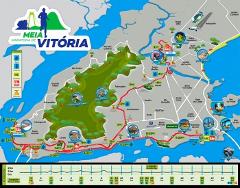 Mapa da Meia Maratona de Vitória