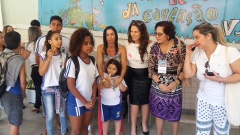 Visita de comitiva de Guiana à Emef Eunice Pereira