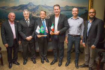 Prefeito Luciano Rezende e o Vice-Prefeito Sérgio Sá recebem o Cônsul Geral da Itália