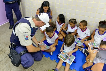 Ação Educativa da Guarda Municipal no CMEI Carlita Correia na Piedade