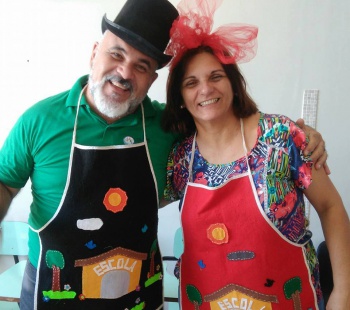 Eugênio Fernandes e Rita Santos, da Oscip “Colorir Criando Valores”