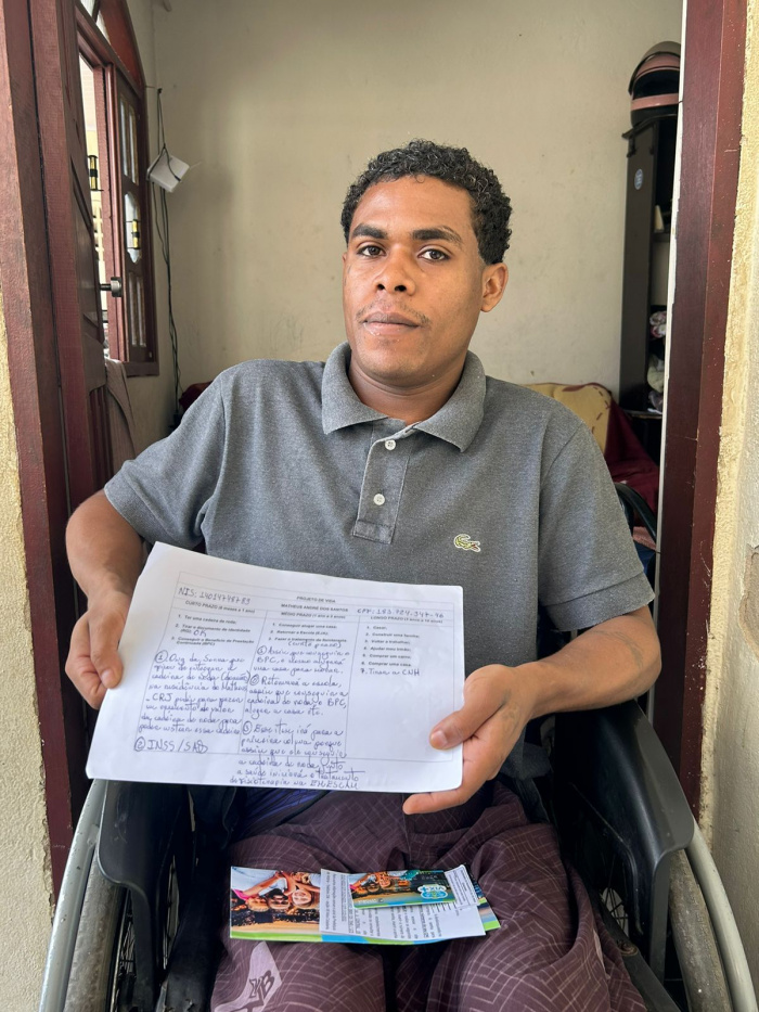 Matheus André dos Santos atendido pelo Sad