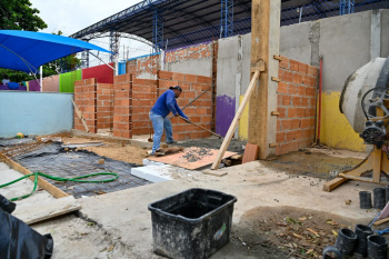 Visita às obras no Cmei Marlene Orlande Simonetti