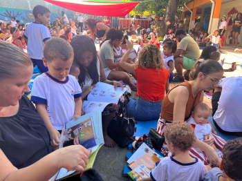 Projeto Pé de Livro no CMEI Ocarlina Nunes Andrade