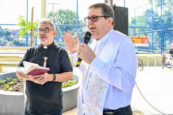 A cerimônia de entrega contou com a bênção do Arcebispo de Vitória, Dom Ângelo Ademir Mezzaro