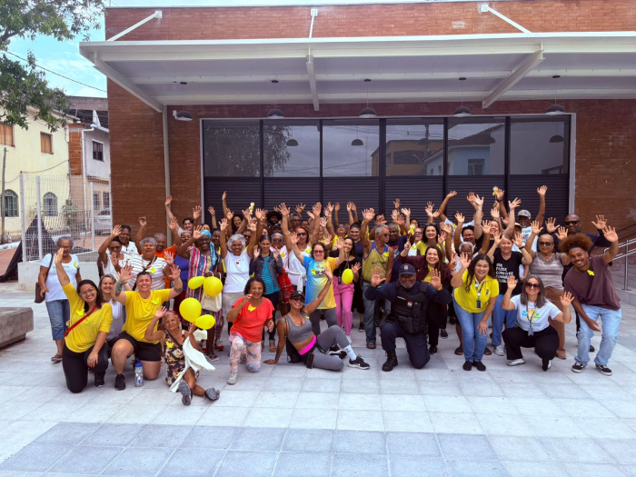 Participantes da 2º Edição da Caminhada da Saúde Mental da UBS Santo André