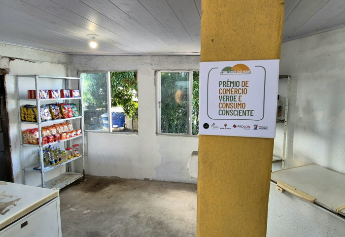 placa território do bem - prêmio comércio verde e consumo consciente. jaburu e são benedito