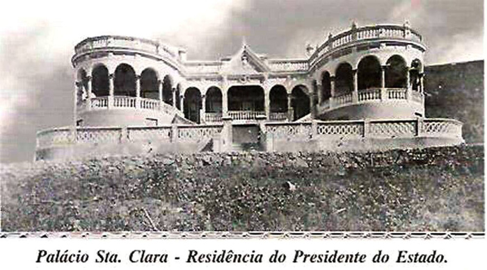 Antigo Palácio das Águias ou Palácio Nestor Gomes, na Ladeira Santa Clara. Década de 1920