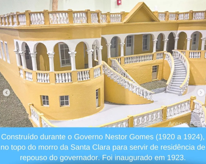 Maquete do Palácio das Águias. Acervo permanente da Escola da Ciência - Biologia e História
