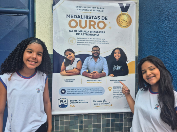 Estudantes da Emef Francisco Lacerda de Aguiar conquistam ouro na Olimpíada Brasileira de Astronomia