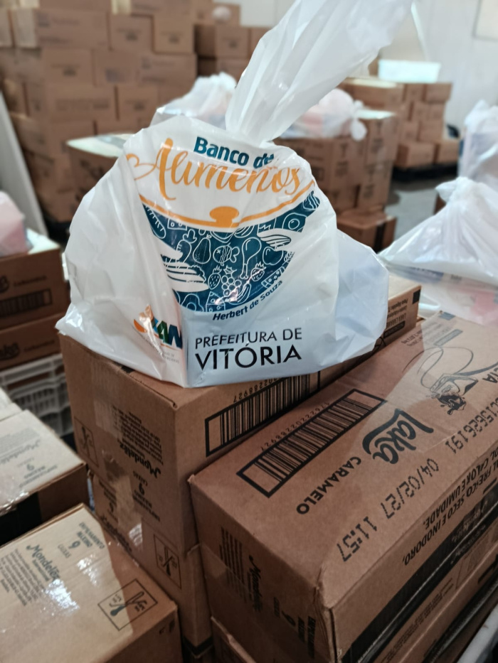 Alimentos arrecadados pelo Banco Herbert de Souza