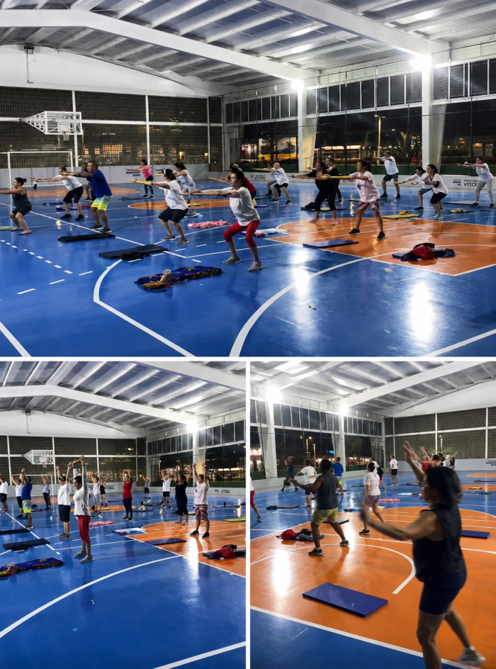 Ginástica noturna - Ginásio Poliesportivo Hamilton Azevedo Rebello Jardim da Penha