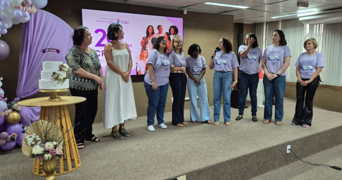 20 anos do cramsv e da lei maria da penha - equipe cramsv sendo homenageada
