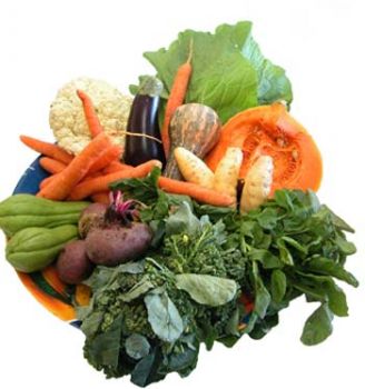 Prato com várias verduras