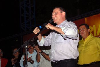 Fala do prefeito João Coser durante a entrega do novo sistema da drenagem