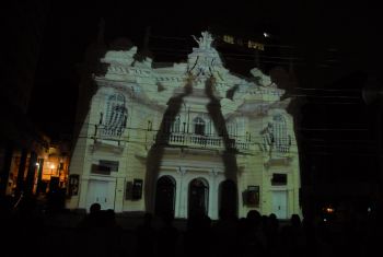 Intervenção audiovisual 3D no Teatro Carlos Gomes