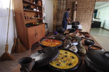 Cozinha tátil na Escola da Ciência e Biologia