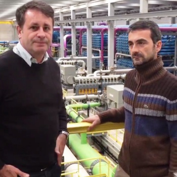 Prefeito Luciano Rezende visitando a usina de dessalinização de Barcelona