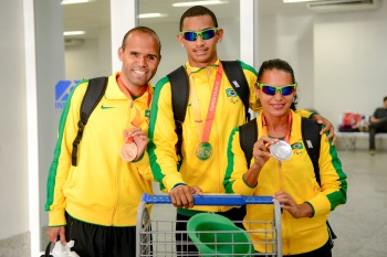 Chegada dos atletas medalhistas das Paralimpíadas de Toronto