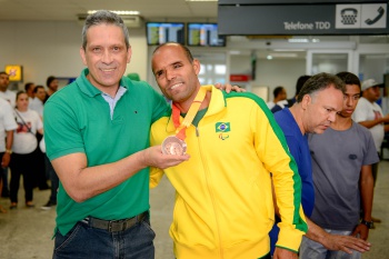 Chegada dos atletas medalhistas das Paralimpíadas de Toronto