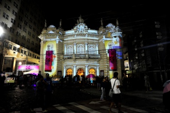 Projeções 3d, theatro carlos gomes, viradão cultural 2015