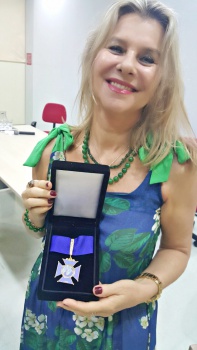 Caser Rocha, Coordenadora do Viagem pela Literutura. Medalha Etelvina Lima