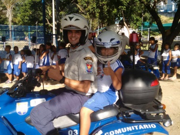 Ação da Guarda no Maio Amarelo com crianças