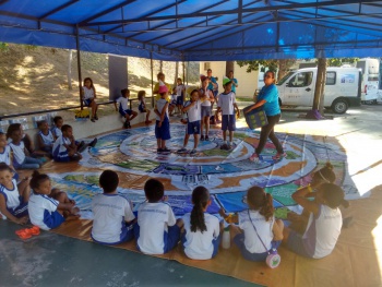 Ação da Guarda no Maio Amarelo com crianças