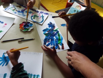 Projeto de artes do Cmei Santa Rita de Cássia que promove encontro com artistas