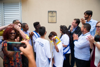 Entrega do Pátio da Emef Ronaldo Soares