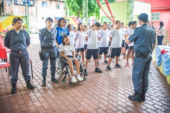 Formatura Patrulha Mirim no CAJUN Nova Palestina