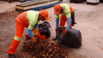 limpeza da praia de Camburi na manhã do dia 1 de dezembro