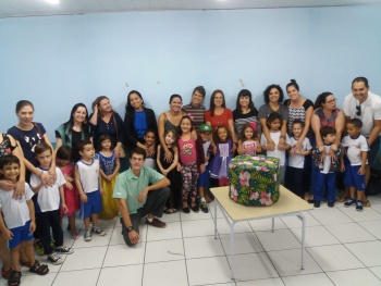 Ação de educação ambiental no Cmei RUBENS JOSÉ VERVLOET GOMES