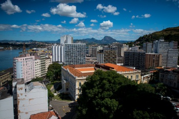 Centro de Vitória com vista para o Palácio Anchieta