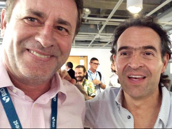Prefeito Luciano Rezende e Federico Gutiérrez, prefeito da cidade de Medellin