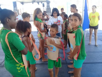 Ações da campanha Praia Limpa na Arena Procon Vitória