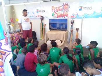 Ações da campanha Praia Limpa na Arena Procon Vitória
