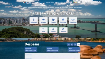 Tela inicial do site da Transparência Vitória