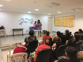Fabíola Calazans fala sobre violência para participantes do Nispi São Pedro