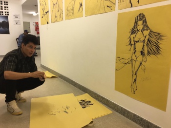 Exposição de super-heróis no CEU