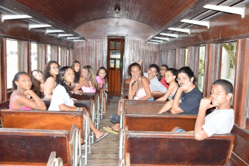 pró jovem no museu ferroviário