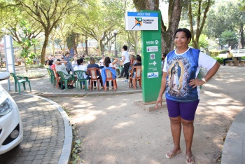 Diversão na praça Parque Moscoso