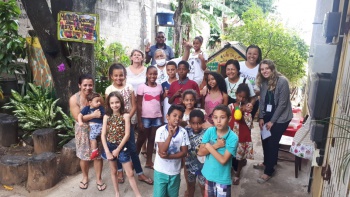 Cajun Romão na Horta Comunitária no Centro
