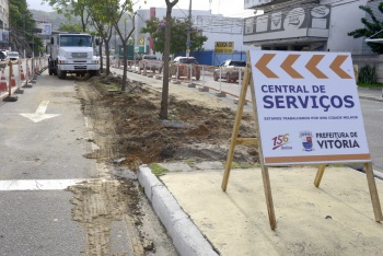 Avenida Vitória em obras