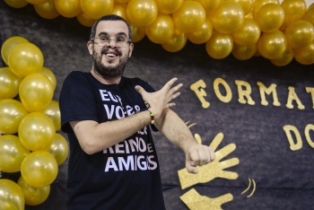 João Leno Peres na Formatura do curso de libras no CRPD